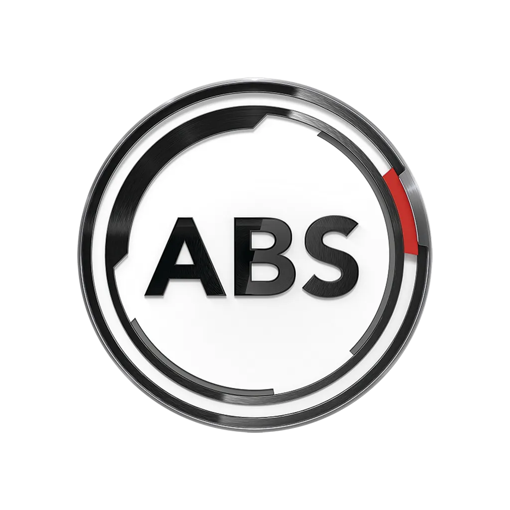 Icône du voyant d'alerte ABS du système de freinage automobile